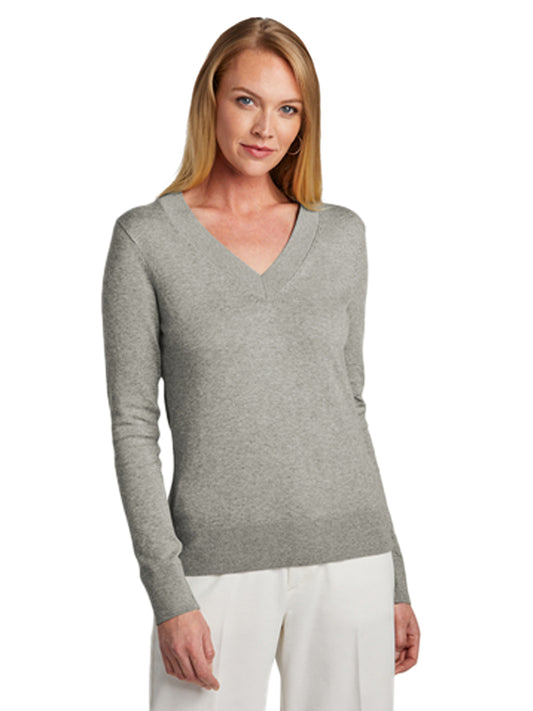Women's Pocketless V-Neck Sweater - BB18401 - Light Shadow Grey Heather