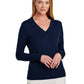 Women's Pocketless V-Neck Sweater - BB18401 - Navy Blazer