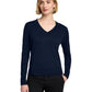 Women's Pocketless V-Neck Sweater - BB18401 - Navy Blazer