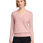 Women's Pocketless V-Neck Sweater - BB18401 - Pearl Pink