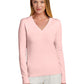Women's Pocketless V-Neck Sweater - BB18401 - Pearl Pink