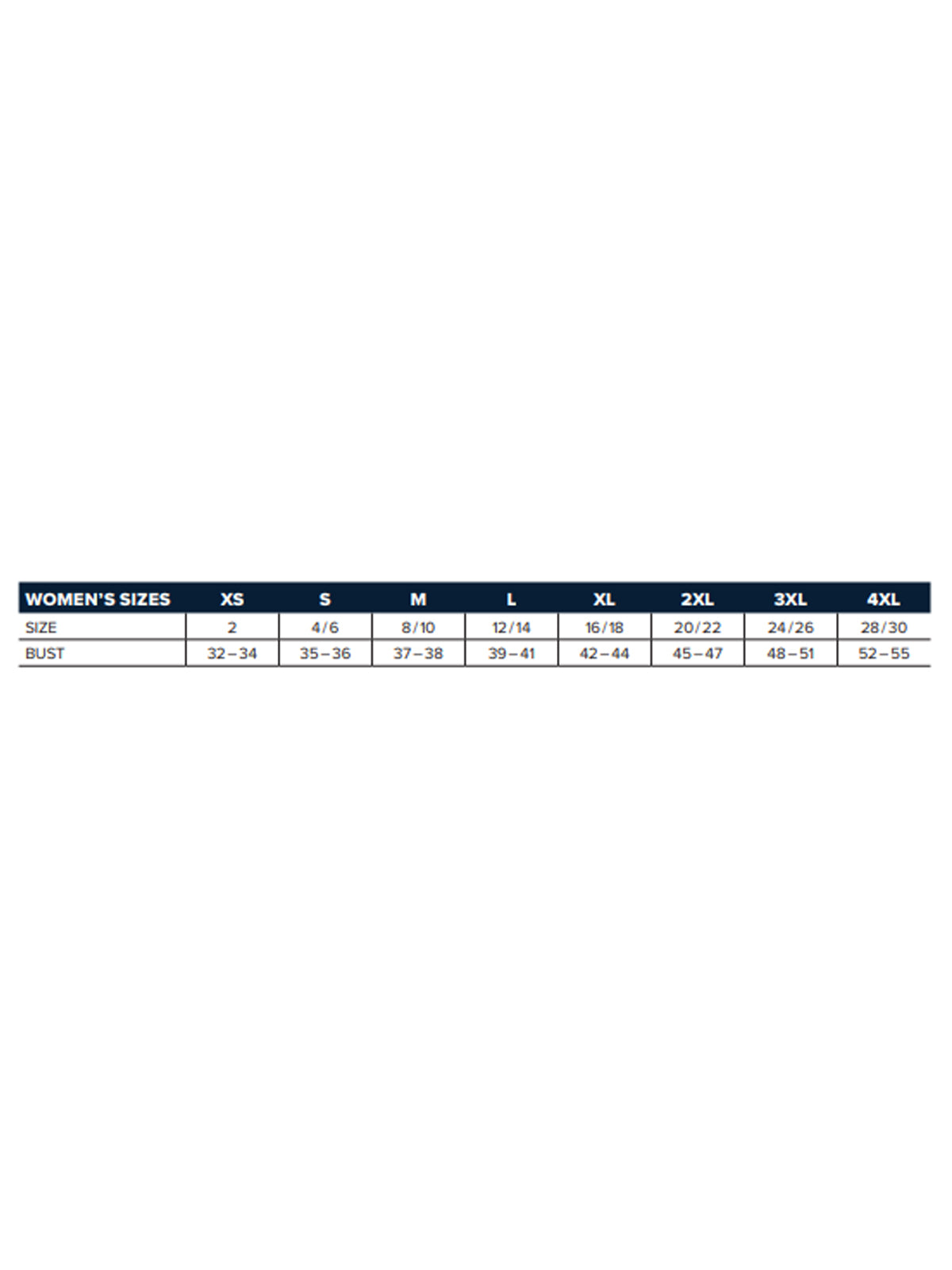 SIZECHART
