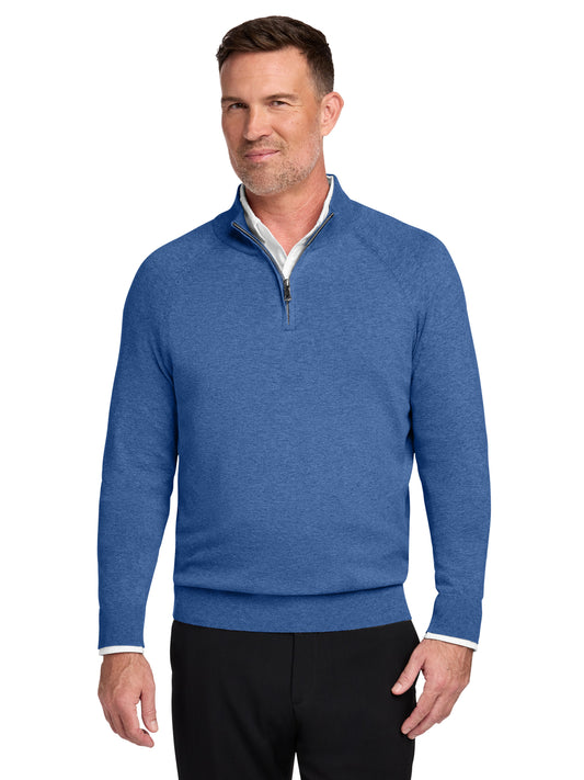 Men's Pocketless 1/4-Zip Sweater - BB18402 - Charter Blue Heather