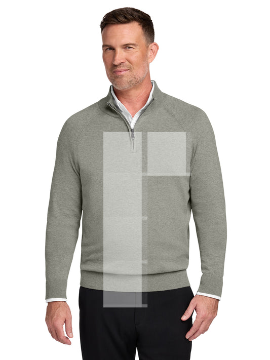 Men's Pocketless 1/4-Zip Sweater - BB18402 - Light Shadow Grey Heather