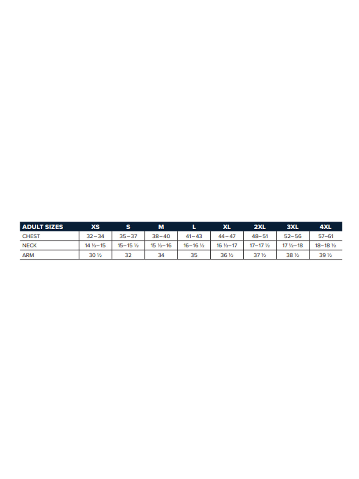 SIZECHART