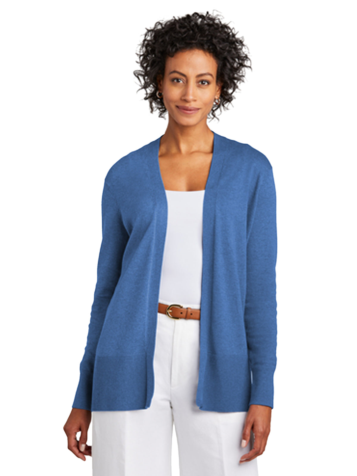 Women's Pocketless Cardigan Sweater - BB18403 - Charter Blue Heather