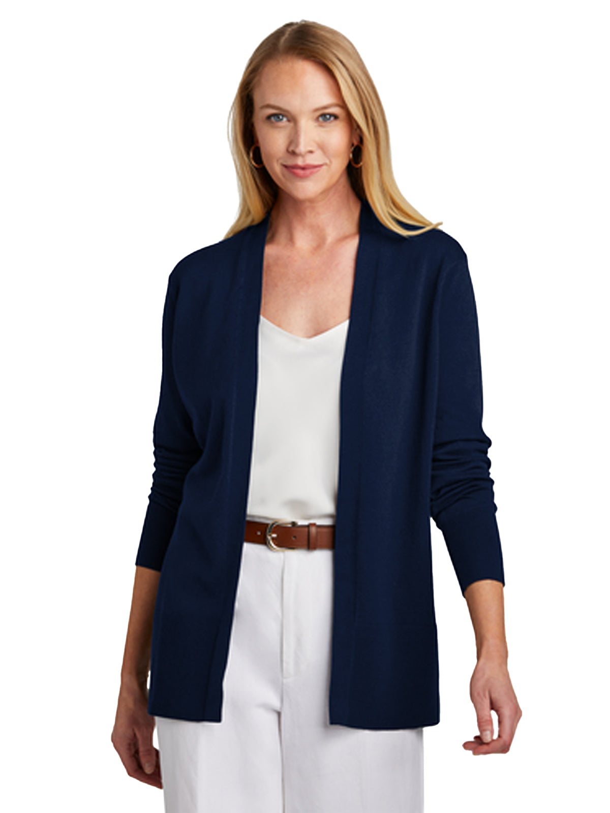 Women's Pocketless Cardigan Sweater - BB18403 - Navy Blazer