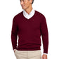 Men's Pocketless Merino V-Neck Sweater - BB18410 - Vintage Port