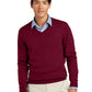 Men's Pocketless Merino V-Neck Sweater - BB18410 - Vintage Port