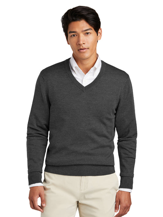Men's Pocketless Merino V-Neck Sweater - BB18410 - Windsor Grey Heather