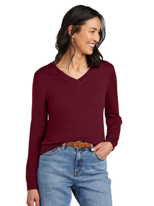 Women's Pocketless Merino Sweater - BB18411 - Vintage Port