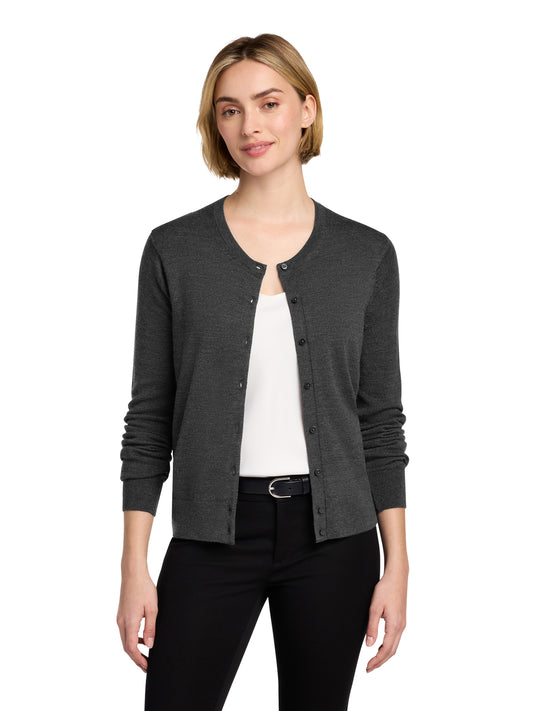 Women's Pocketless Merino Cardigan Sweater - BB18413 - Windsor Grey Heather
