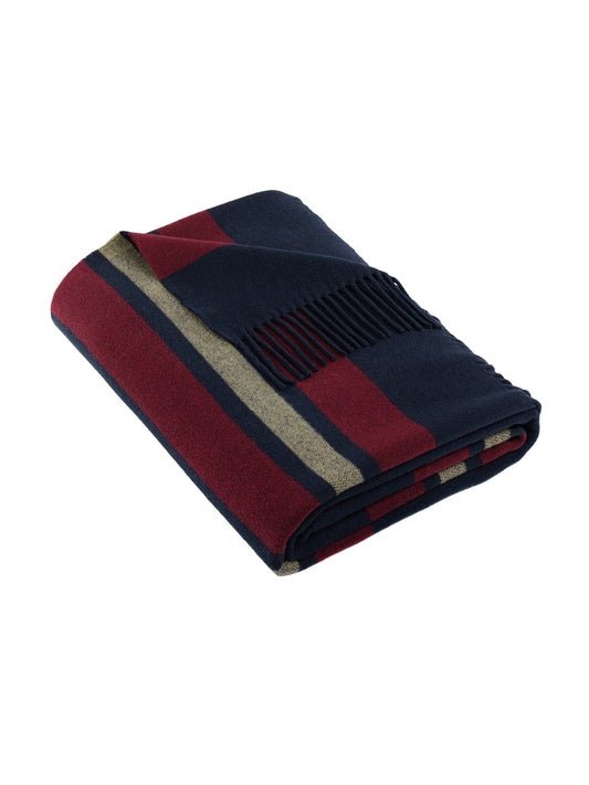Multi-Color Heritage Blanket - BB19000 - Navy Blazer / Ruby Wine/ Camel
