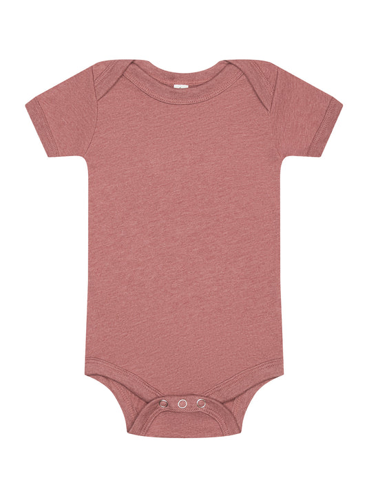 Unisex Infant Jersey Short Sleeve One Piece - BC100B - Heather Mauve