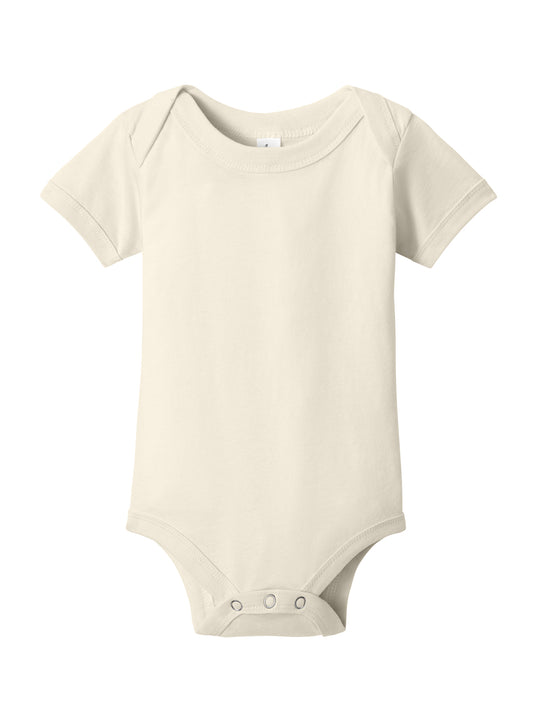 Unisex Infant Jersey Short Sleeve One Piece - BC100B - Natural