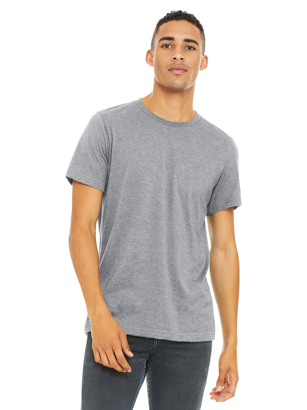 Unisex Heather CVC Short Sleeve Tee - BC3001CVC - Athletic Heather
