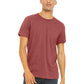 Unisex Heather CVC Short Sleeve Tee - BC3001CVC - Heather Canvas Red