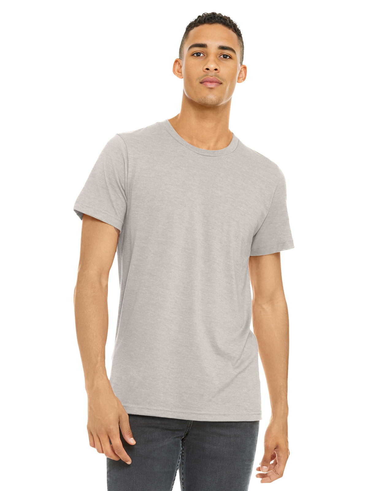 Unisex Heather CVC Short Sleeve Tee - BC3001CVC - Heather Cool Grey