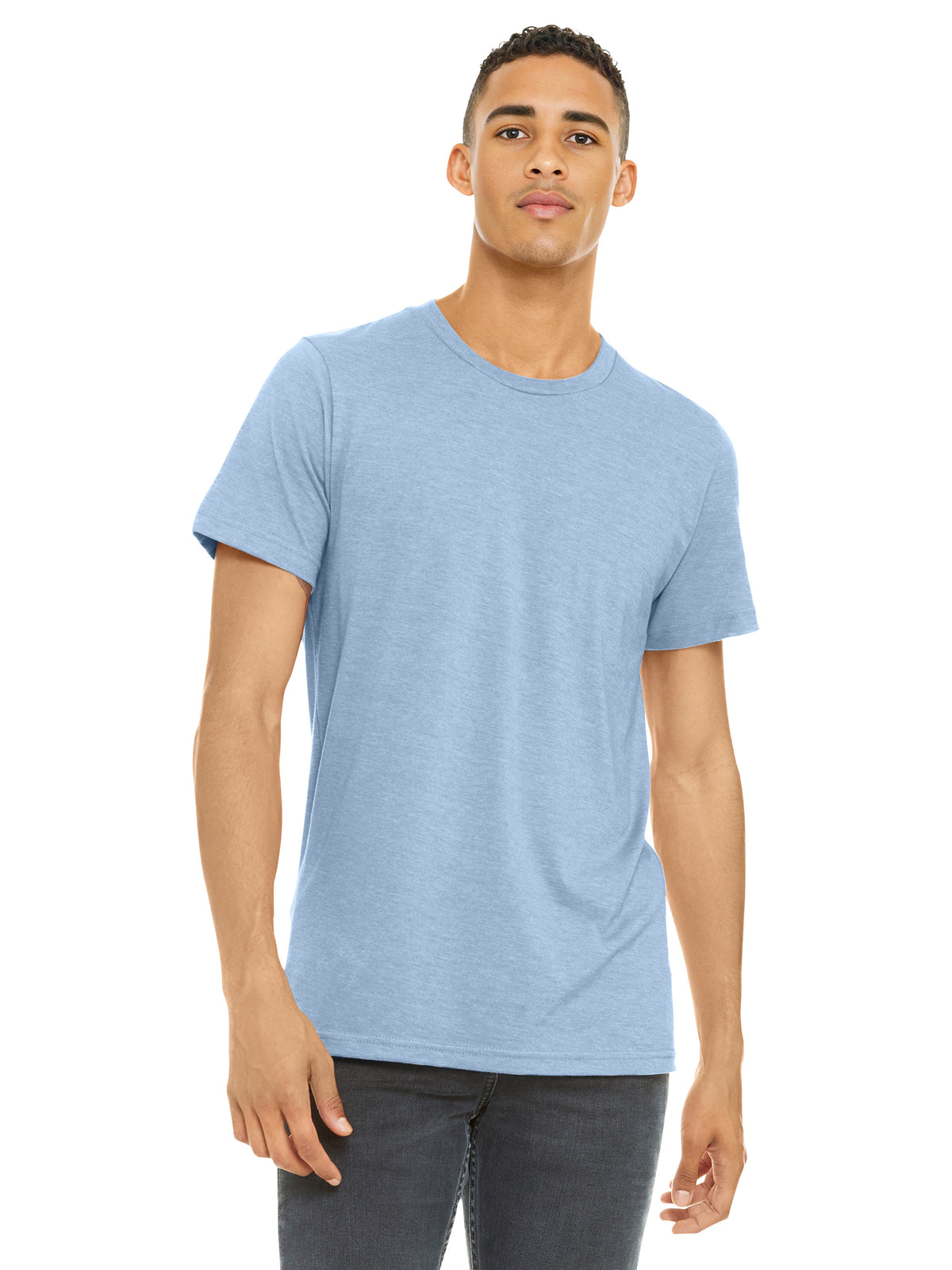 Unisex Heather CVC Short Sleeve Tee - BC3001CVC - Heather Baby Blue