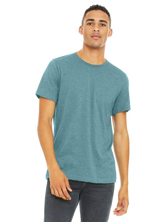 Unisex Heather CVC Short Sleeve Tee - BC3001CVC - Heather Blue Lagoon