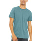 Unisex Heather CVC Short Sleeve Tee - BC3001CVC - Heather Blue Lagoon