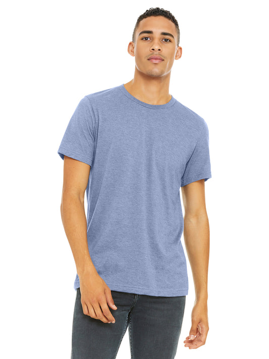 Unisex Heather CVC Short Sleeve Tee - BC3001CVC - Heather Blue