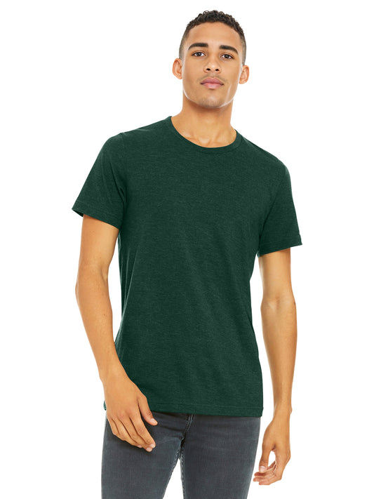 Unisex Heather CVC Short Sleeve Tee - BC3001CVC - Heather Emerald