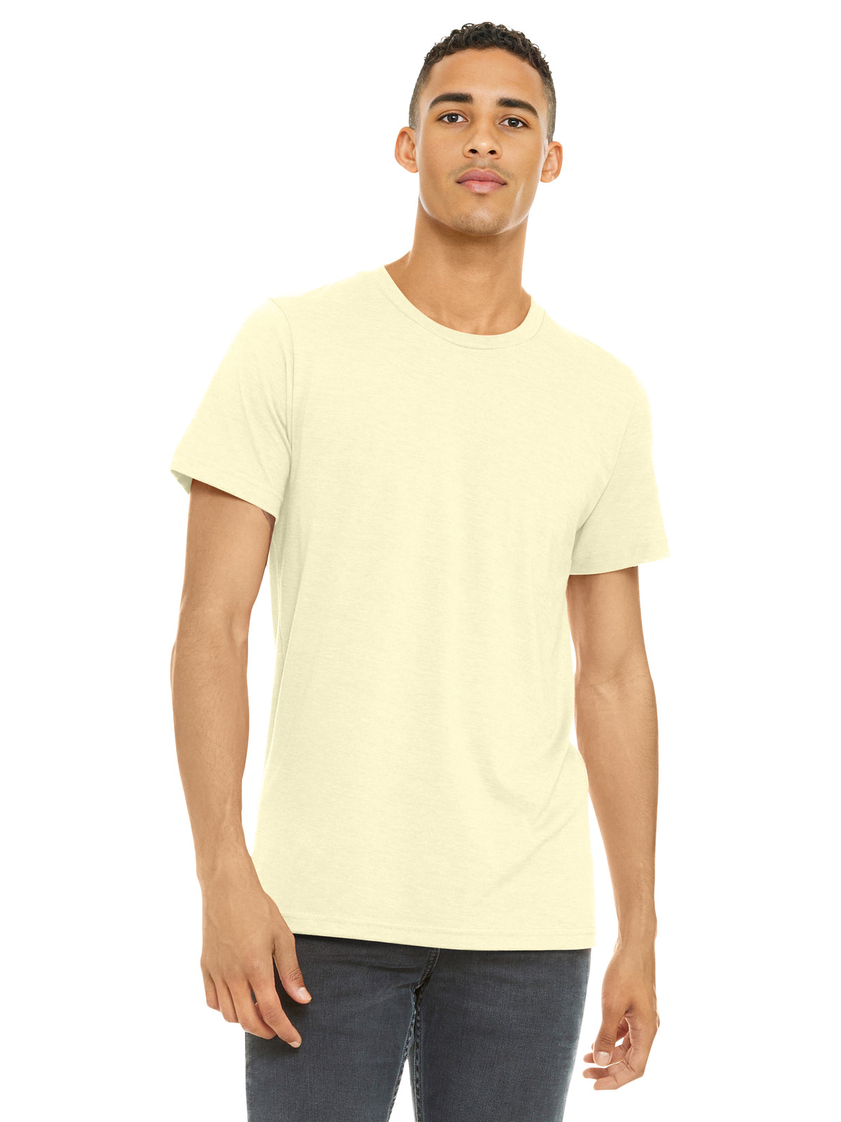 Unisex Heather CVC Short Sleeve Tee - BC3001CVC - Heather French Vanilla