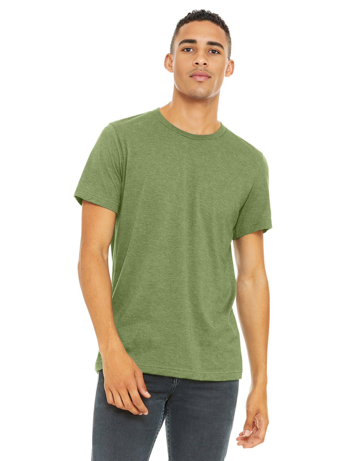 Unisex Heather CVC Short Sleeve Tee - BC3001CVC - Heather Green