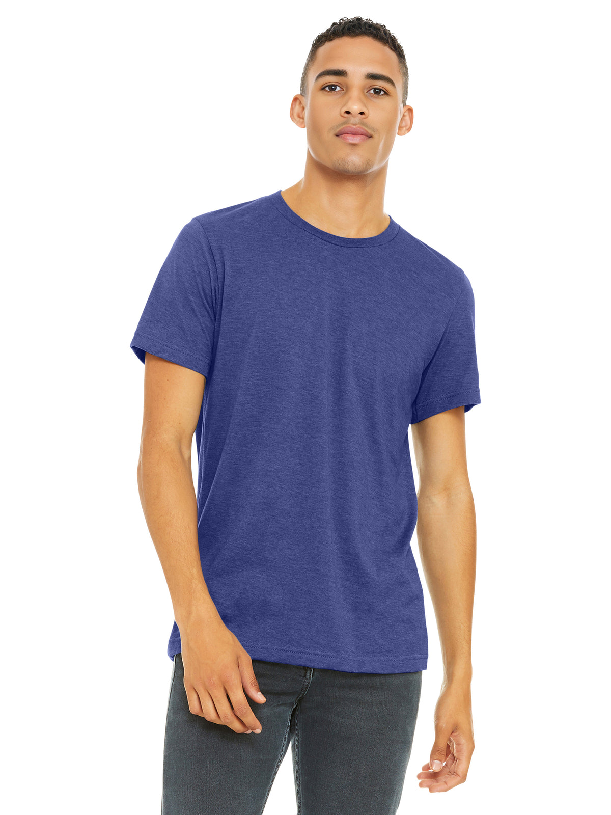 Unisex Heather CVC Short Sleeve Tee - BC3001CVC - Heather Lapis