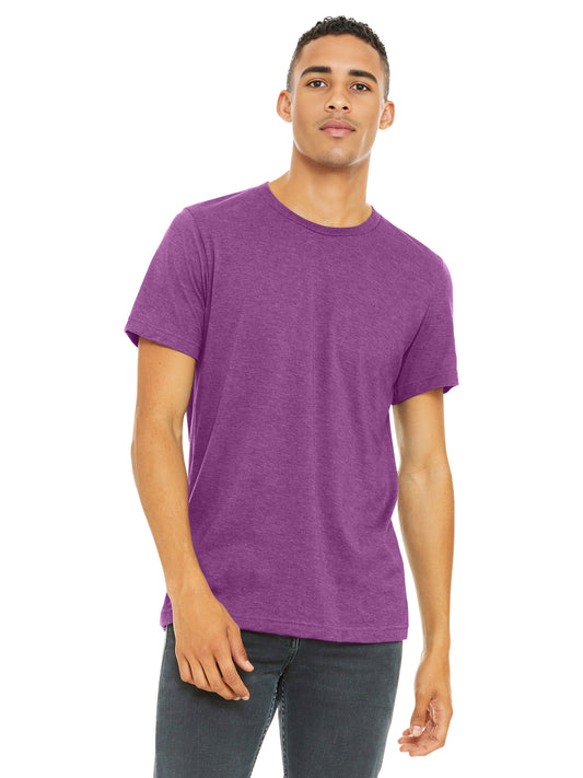 Unisex Heather CVC Short Sleeve Tee - BC3001CVC - Heather Magenta