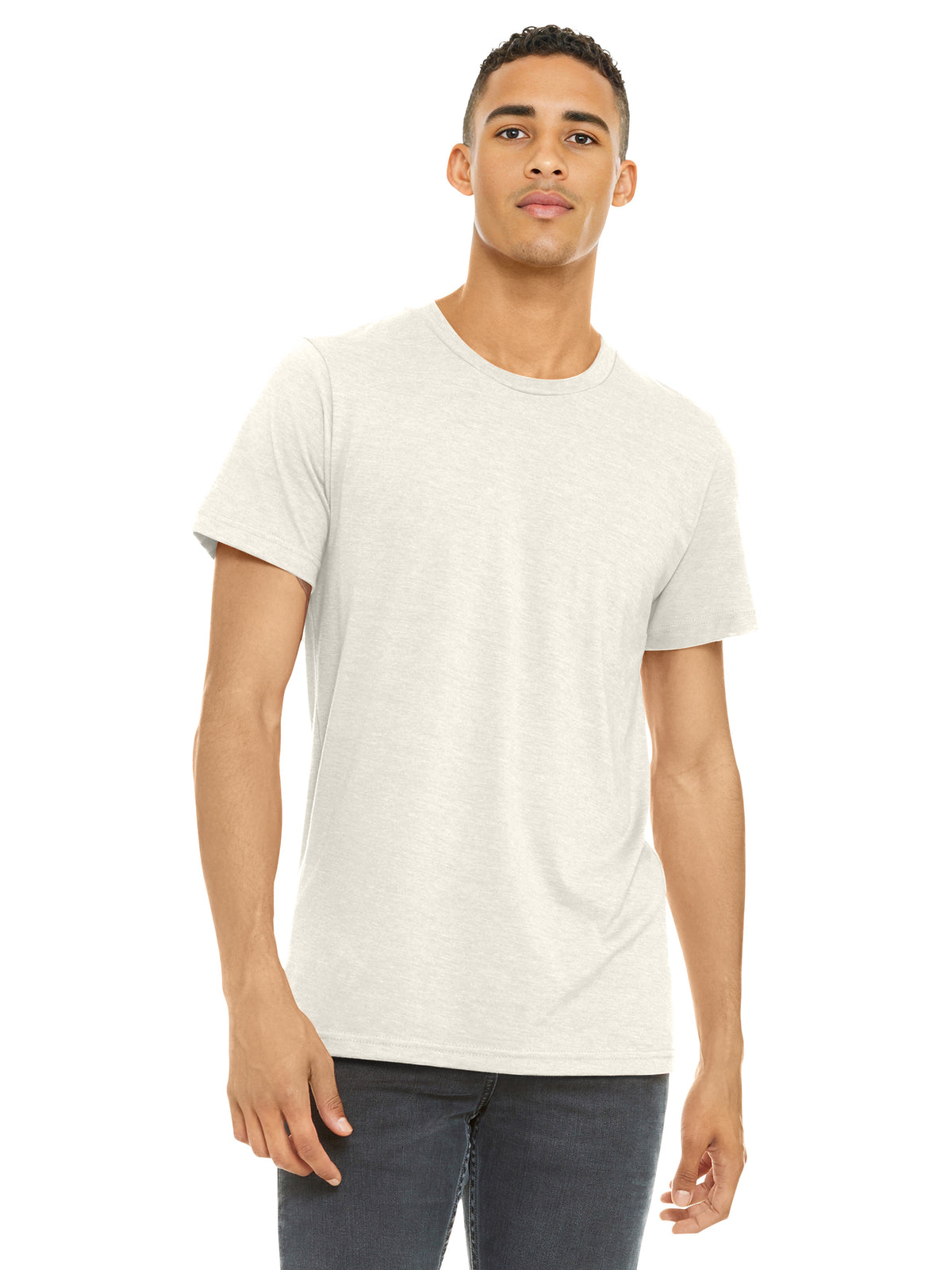 Unisex Heather CVC Short Sleeve Tee - BC3001CVC - Heather Natural