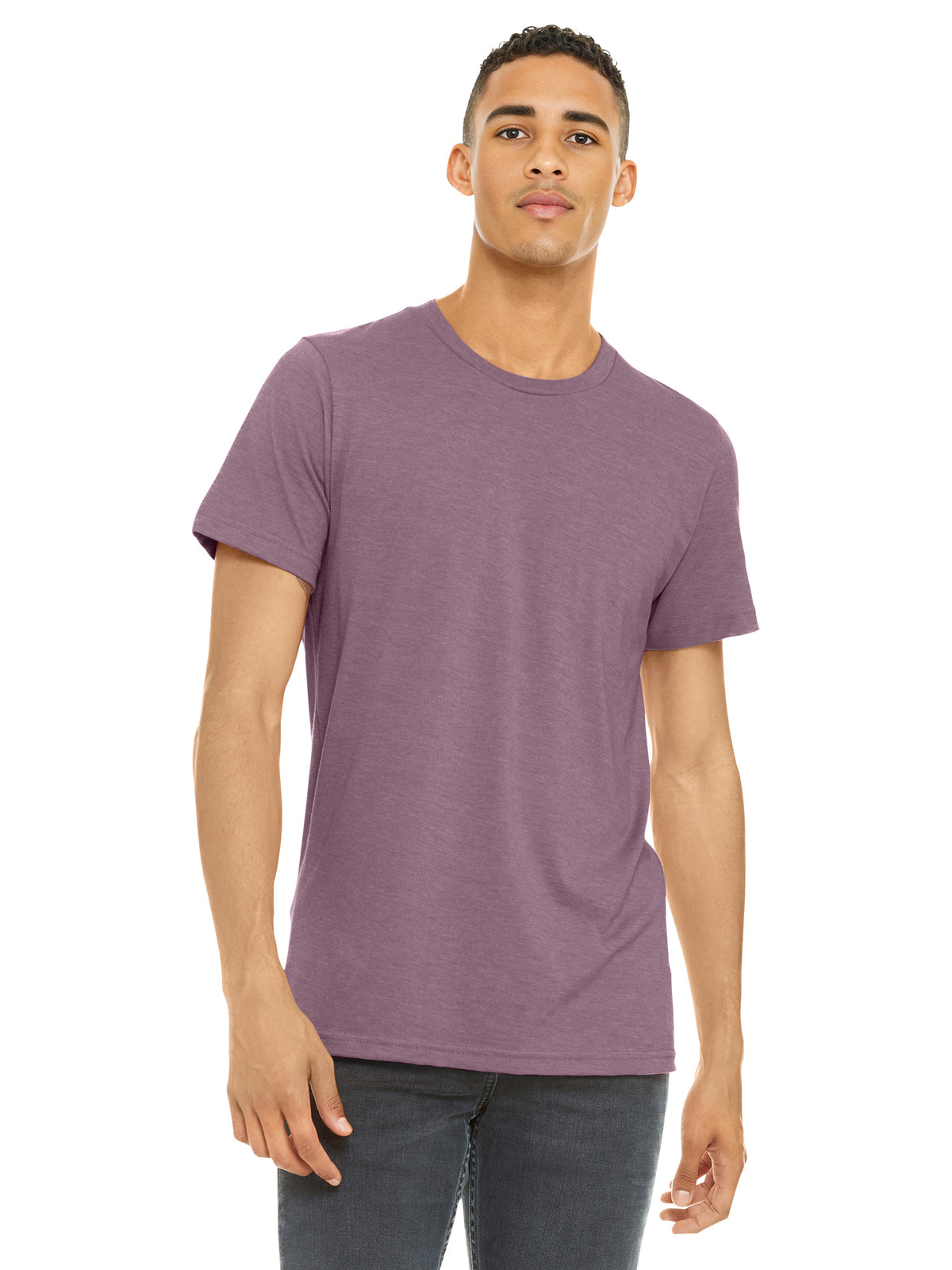 Unisex Heather CVC Short Sleeve Tee - BC3001CVC - Heather Orchid