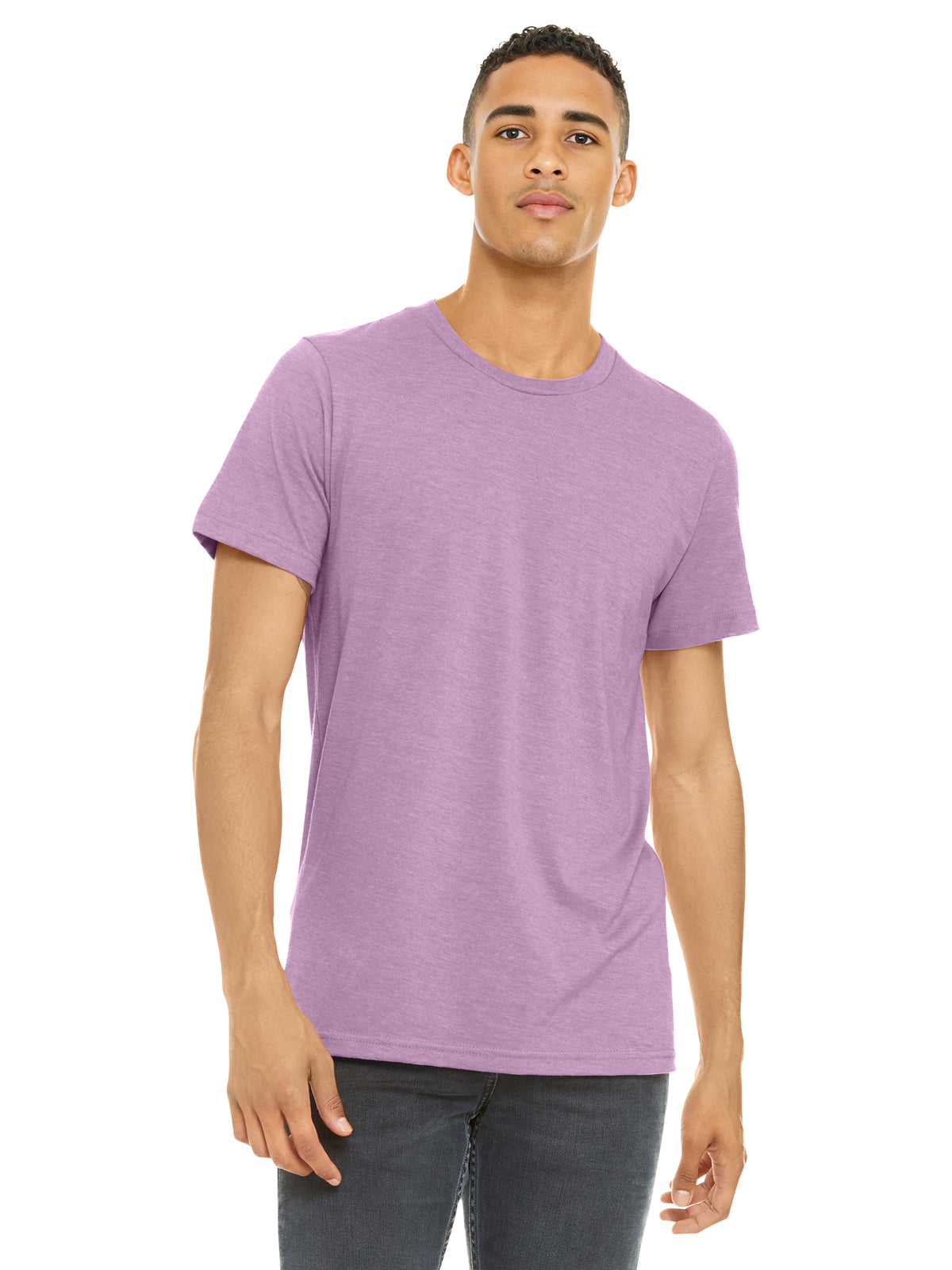 Unisex Heather CVC Short Sleeve Tee - BC3001CVC - Heather Prism Lilac