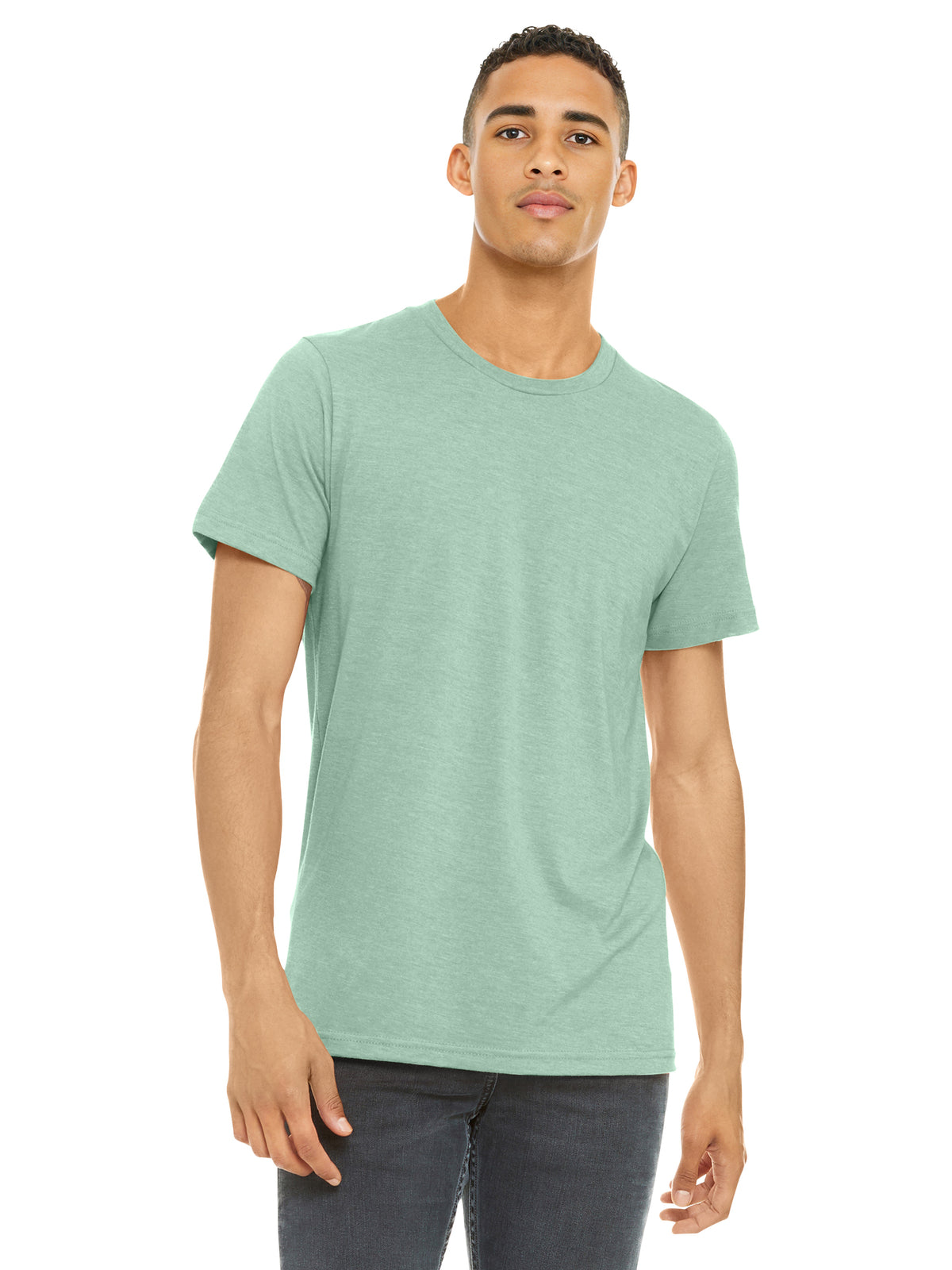 Unisex Heather CVC Short Sleeve Tee - BC3001CVC - Heather Prism Mint