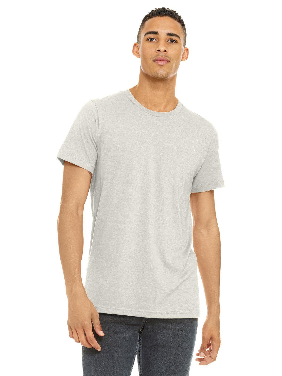 Unisex Heather CVC Short Sleeve Tee - BC3001CVC - Heather Prism Natural