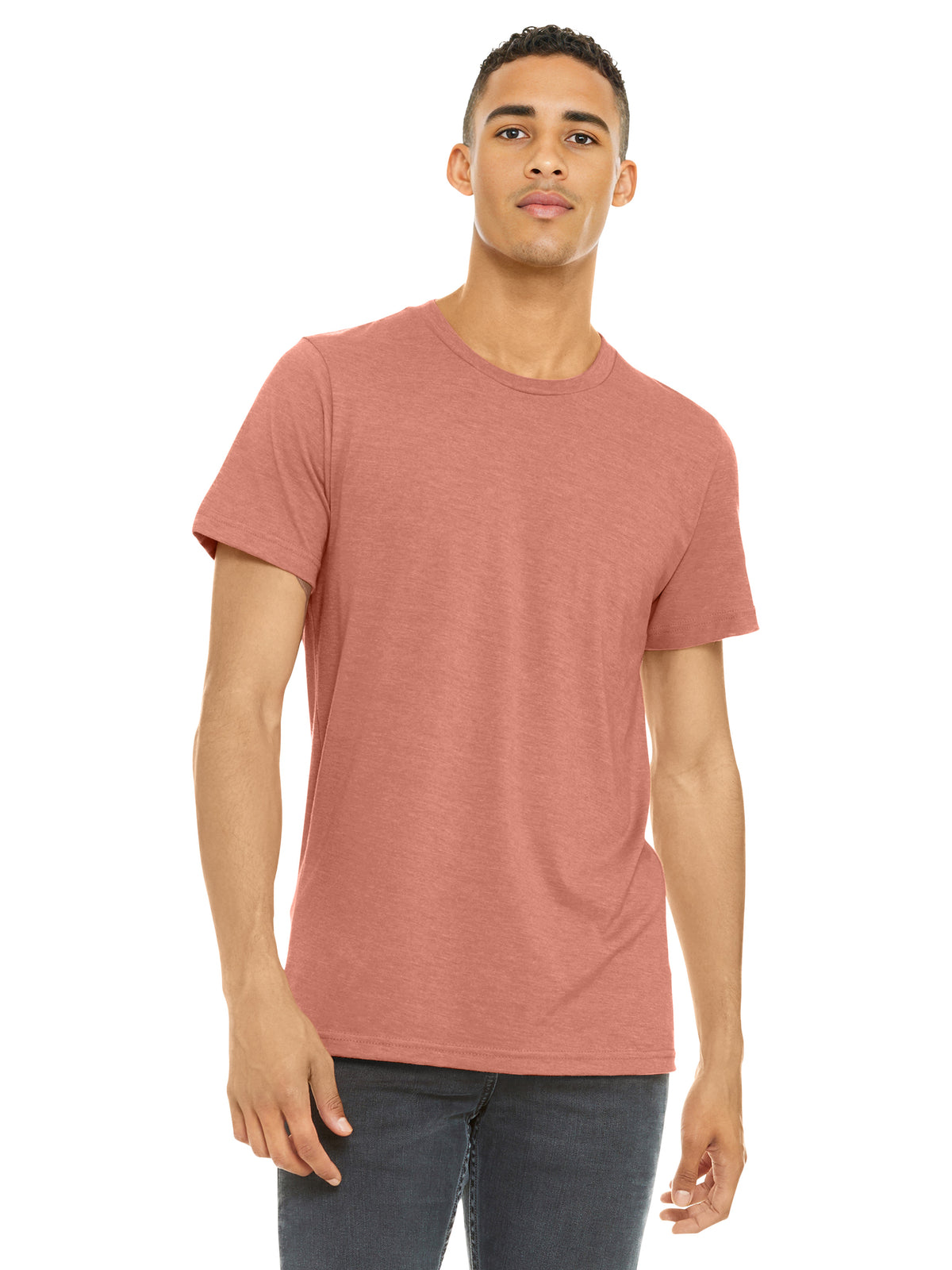 Unisex Heather CVC Short Sleeve Tee - BC3001CVC - Heather Prism Sunset