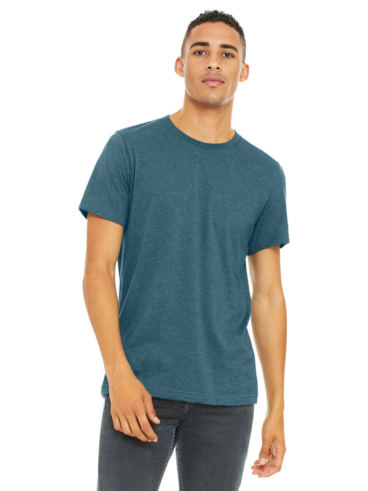 Unisex Heather CVC Short Sleeve Tee - BC3001CVC - Heather Slate