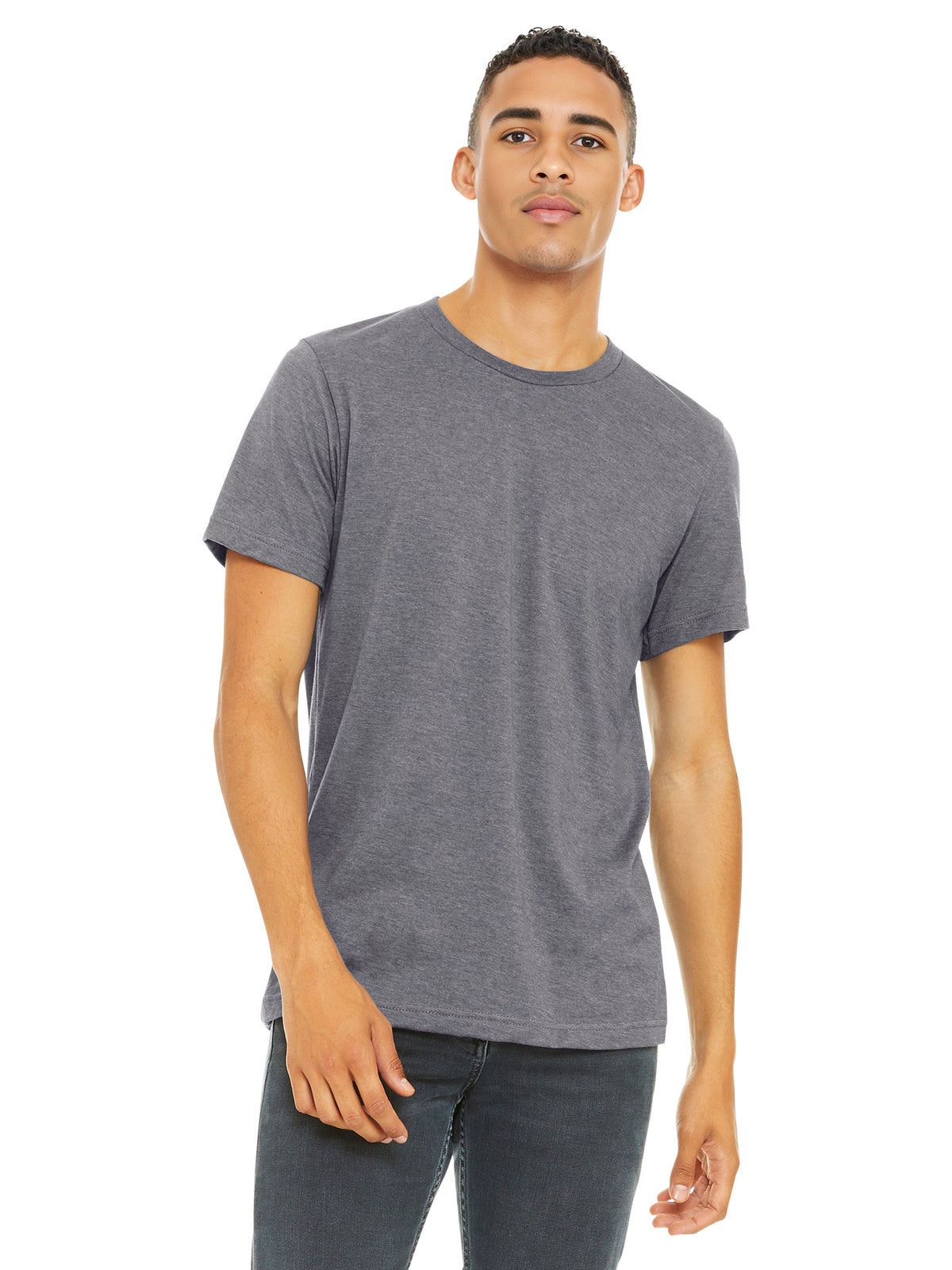 Unisex Heather CVC Short Sleeve Tee - BC3001CVC - Heather Storm