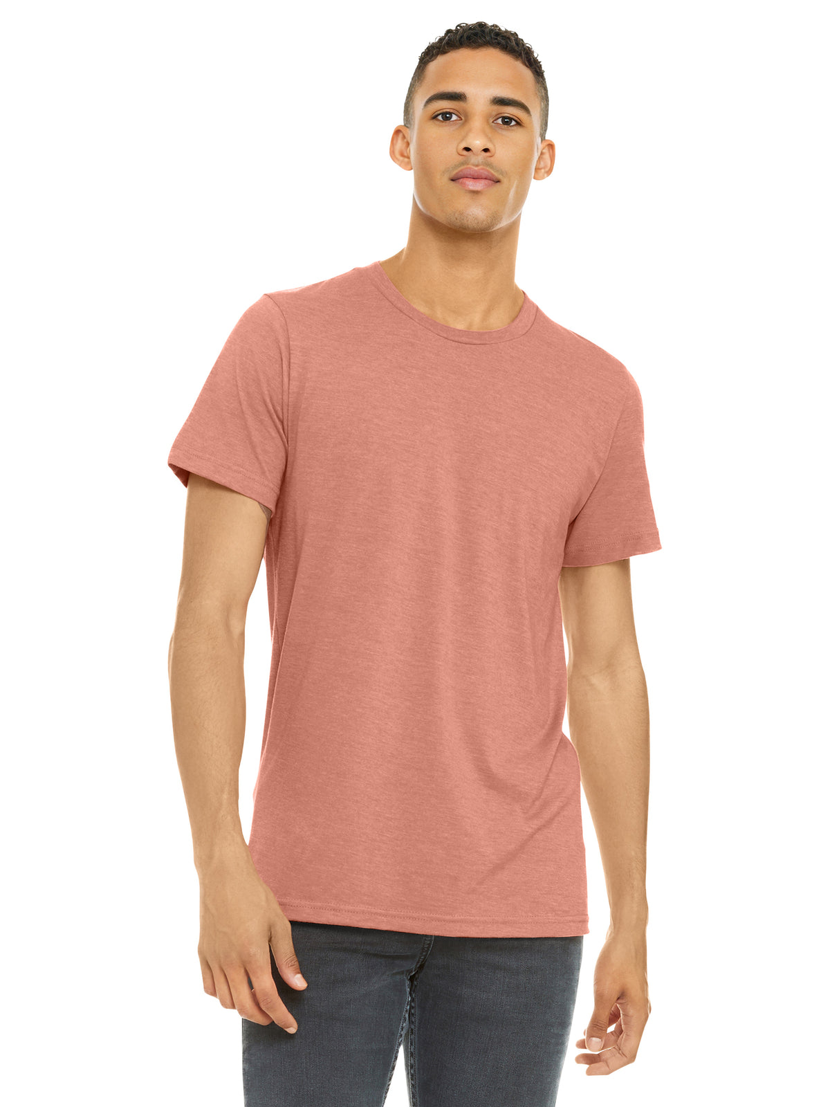 Unisex Heather CVC Short Sleeve Tee - BC3001CVC - Heather Sunset