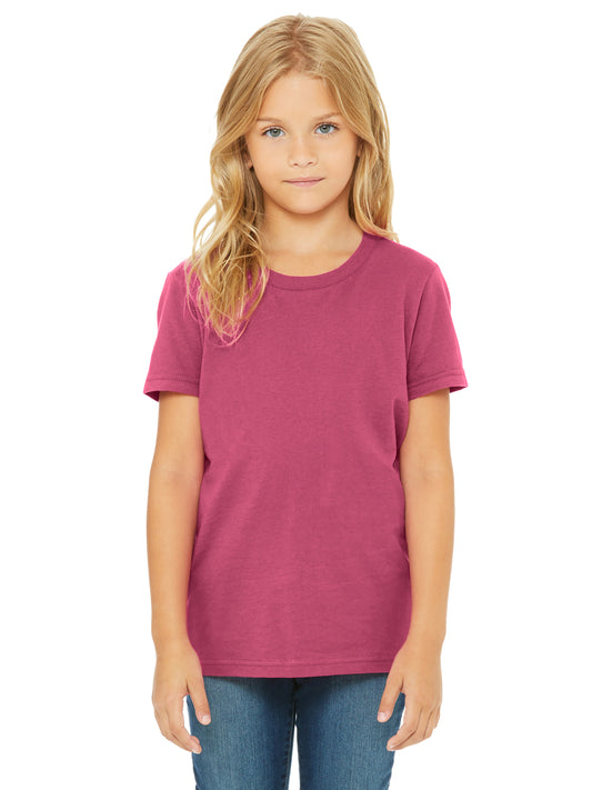 Youth Jersey Short Sleeve Tee - BC3001Y - Berry