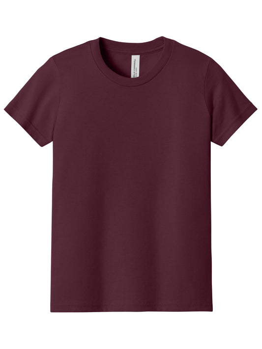 Youth Jersey Short Sleeve Tee - BC3001Y - Maroon