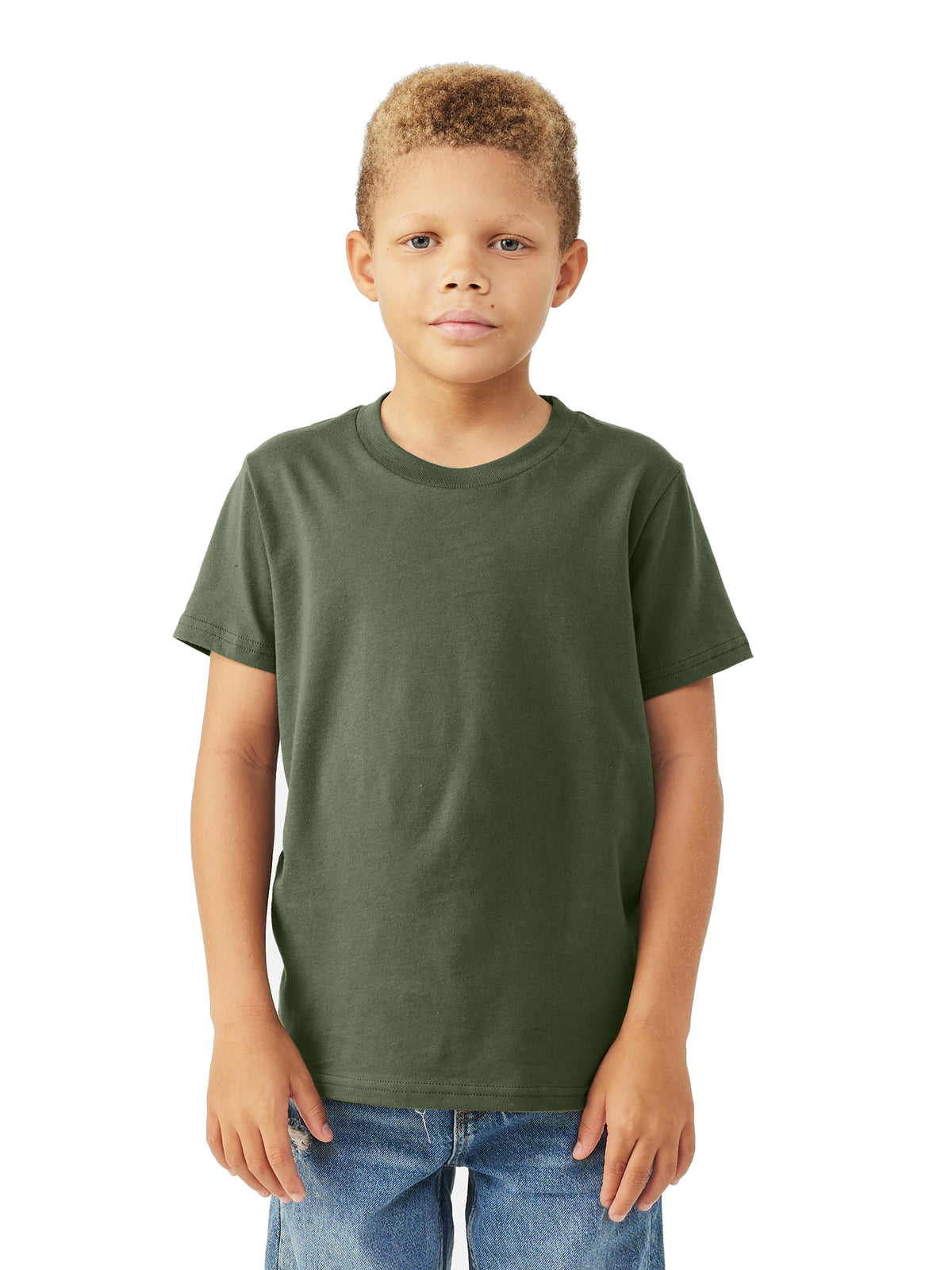Youth Jersey Short Sleeve Tee - BC3001Y - Military Green