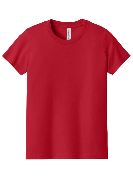 Youth Jersey Short Sleeve Tee - BC3001Y - Red