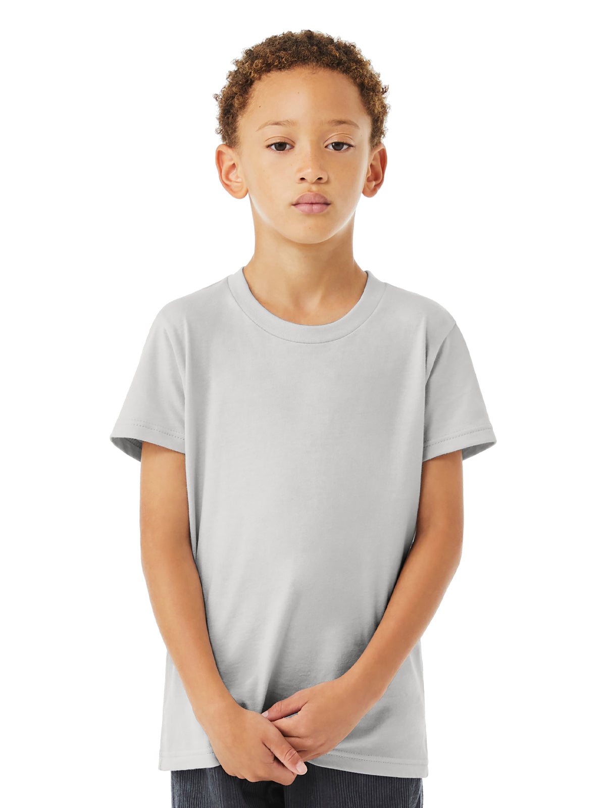 Youth Jersey Short Sleeve Tee - BC3001Y - Solid Athletic Grey
