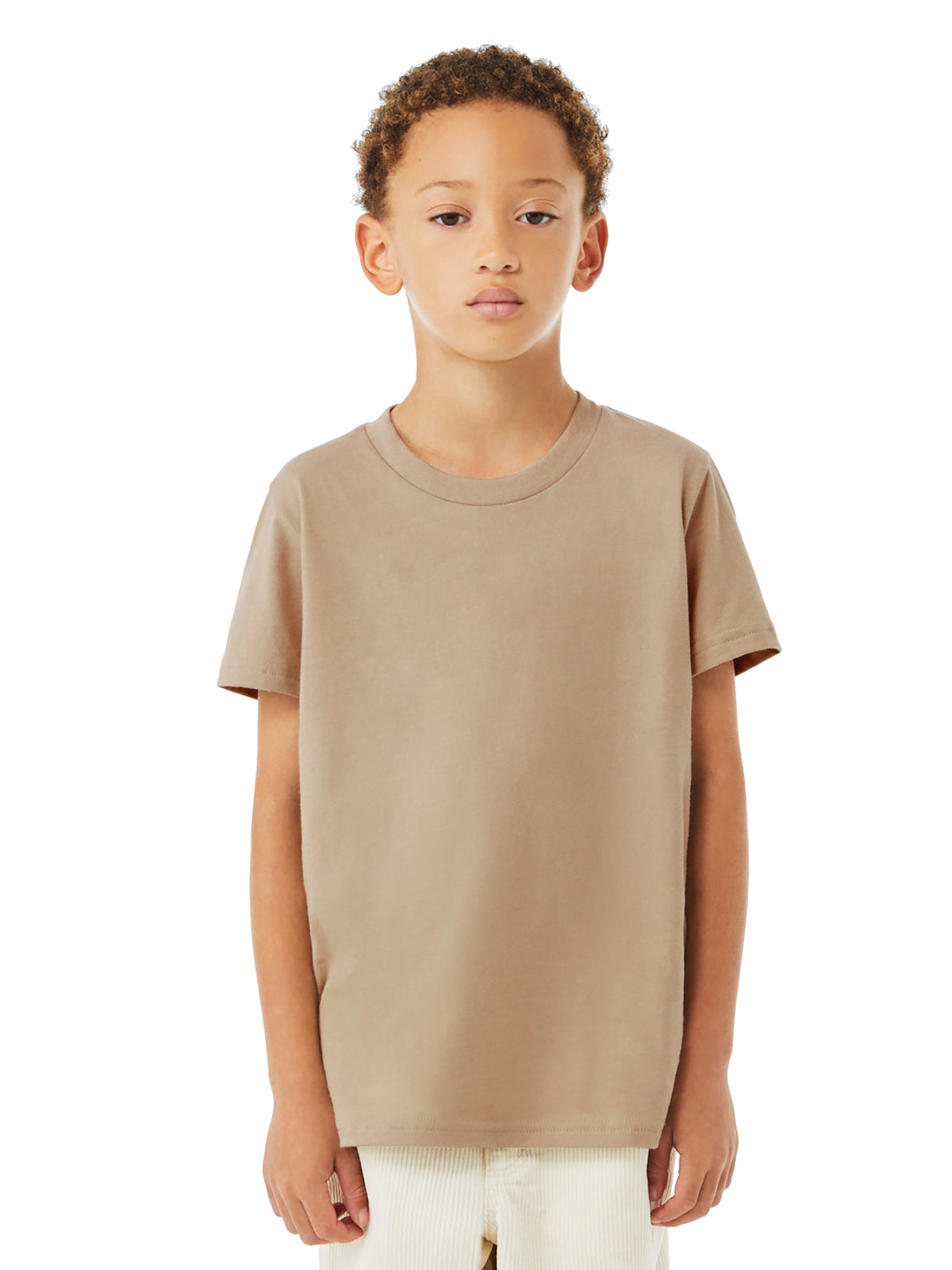 Youth Jersey Short Sleeve Tee - BC3001Y - Tan