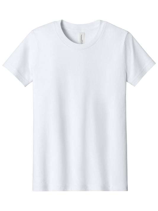 Youth Jersey Short Sleeve Tee - BC3001Y - White