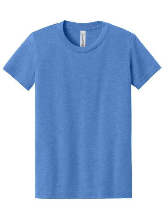 Youth Heather CVC Tee - BC3001YCVC - Heather Columbia Blue