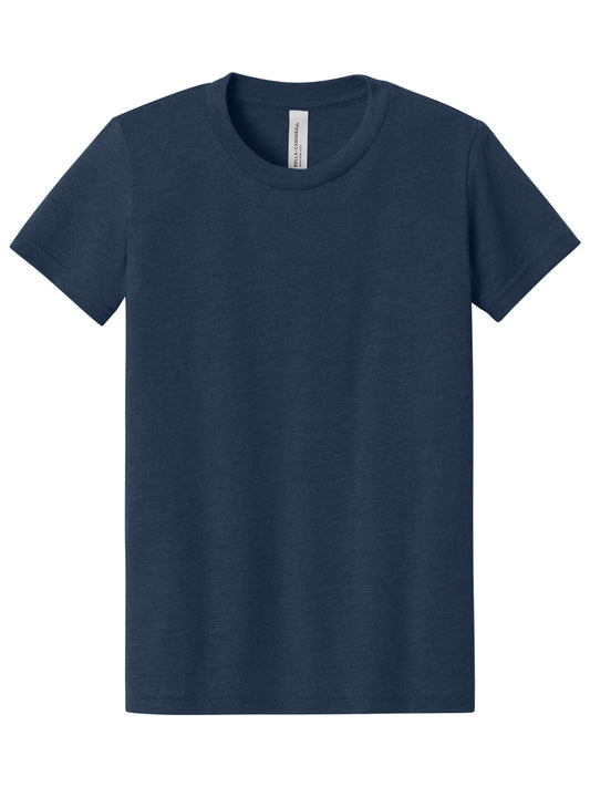 Youth Heather CVC Tee - BC3001YCVC - Heather Navy