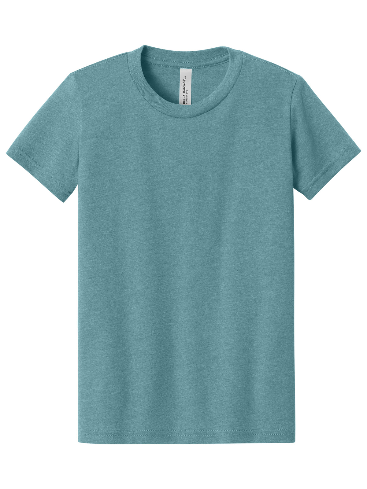 Youth Heather CVC Tee - BC3001YCVC - Heather Blue Lagoon